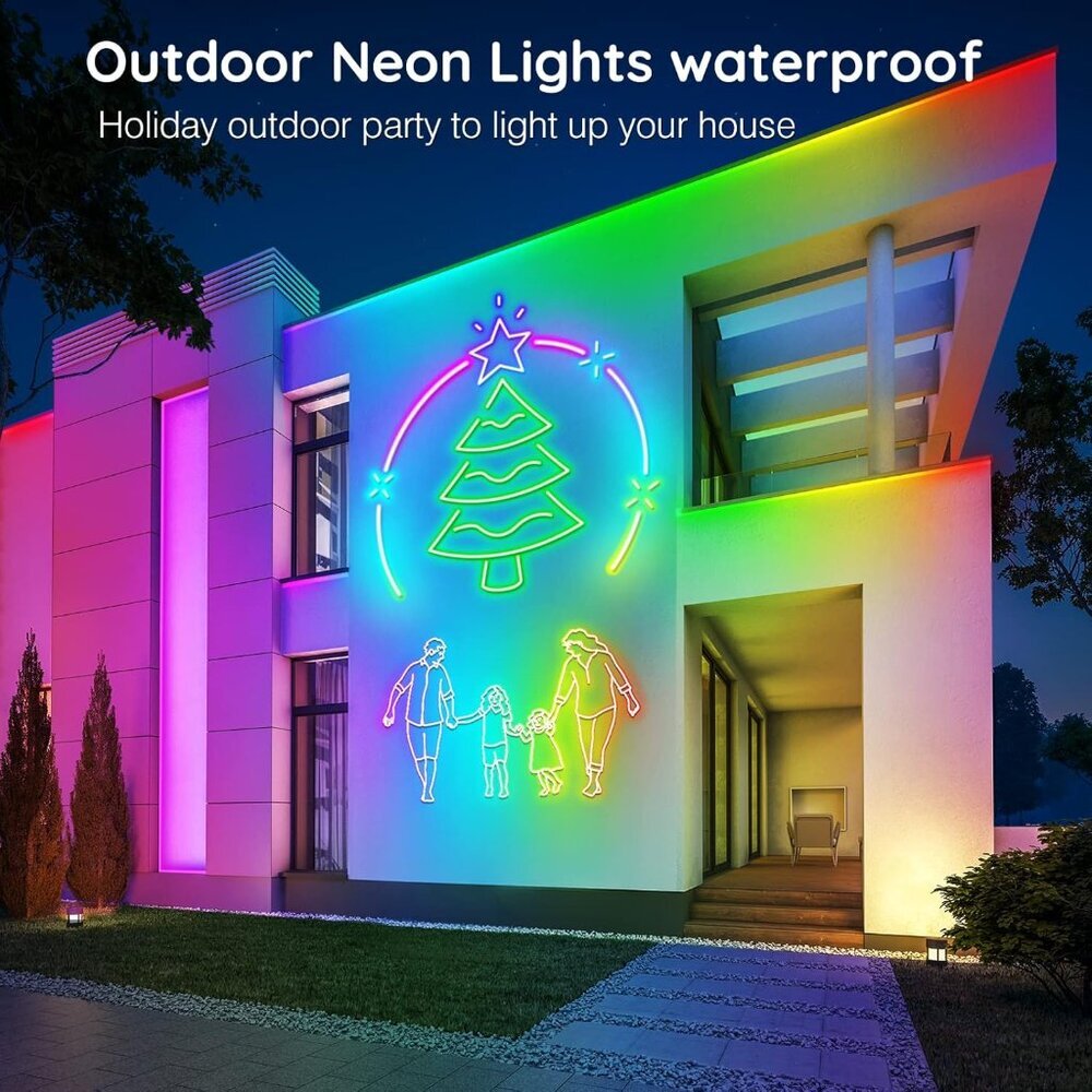 20Ft Neon Rope Lights,Flexible Led Rope Lights Control with App/Remote,Multiple - Picture 6 of 7